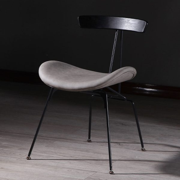 Contemporary Industrial Iron Wood Leather Ants Dining Chair Backrest Armless For Dining Room - Image 20