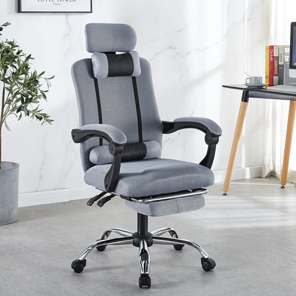 Modern Simplicity Mesh Steel Sponge Square Desk Chair Armrest Footrest Adjustable For Home Office - Image 3