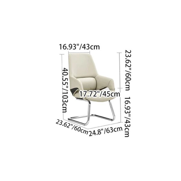 Modern Simplicity Silicone Leather Aluminum Alloy Sponge Rectangular Desk Chair Armrest Headrest Reclining For Home Office - Image 7