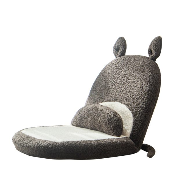 Contemporary Creative Kids Cartoon Cat Ear Imitation Lambswool Sponge Latex Pealboard Square Tatami Cushion Recliner Backrest Foldable For Bedroom - Image 13