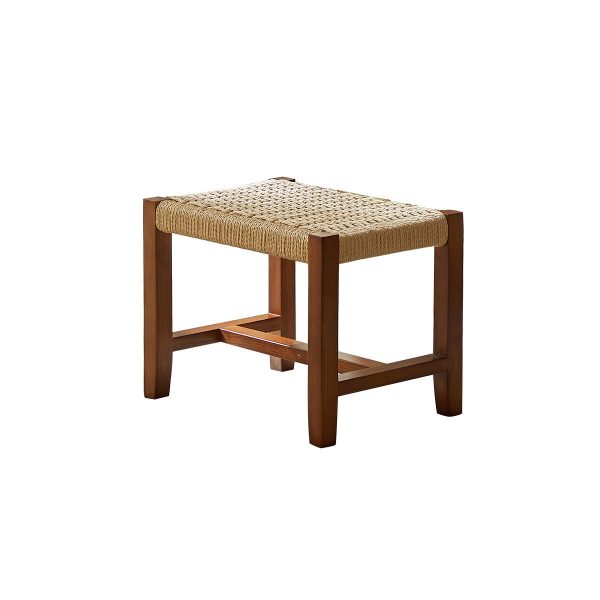 Traditional Japanese Weaving Ash Wood Rattan Rectangular Rocking Chair Recliner Armrest Footstool For Living Room - Image 20