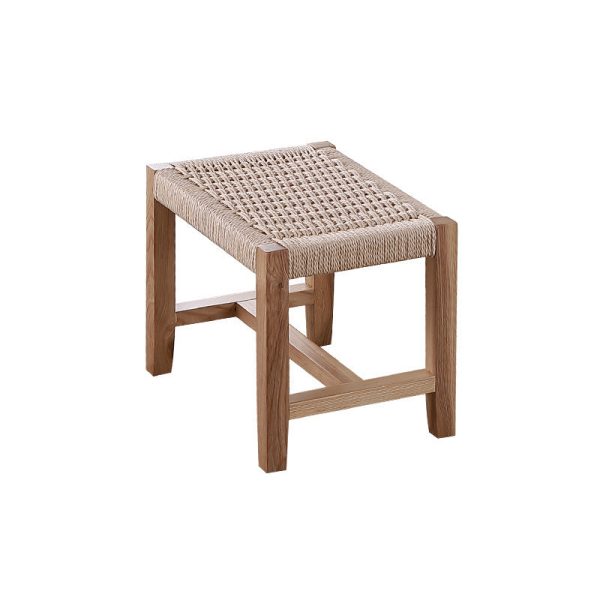 Traditional Japanese Weaving Ash Wood Rattan Rectangular Rocking Chair Recliner Armrest Footstool For Living Room - Image 21