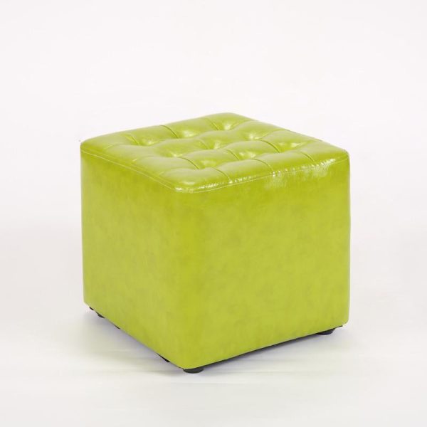 Modern Simplicity Leather Wood Sponge Round Square Footstool Backless For Living Room - Image 28