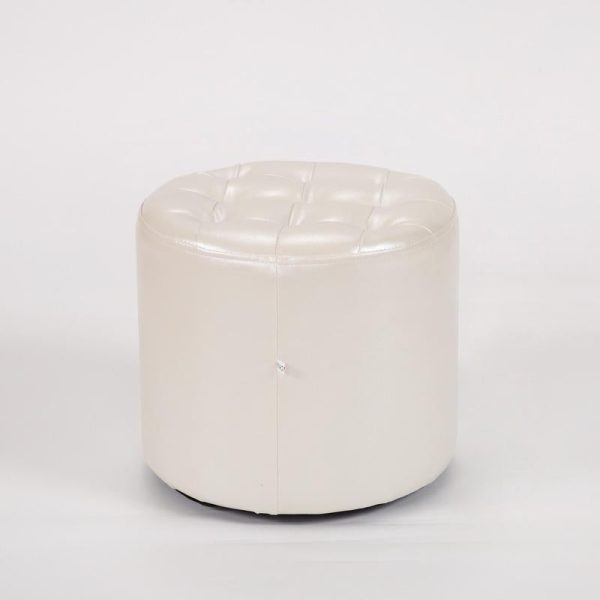 Modern Simplicity Leather Wood Sponge Round Square Footstool Backless For Living Room - Image 30