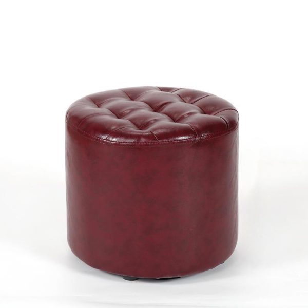 Modern Simplicity Leather Wood Sponge Round Square Footstool Backless For Living Room - Image 38