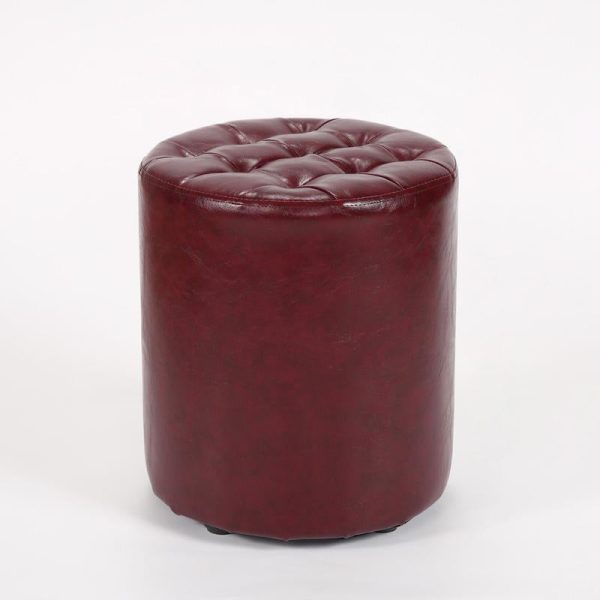 Modern Simplicity Leather Wood Sponge Round Square Footstool Backless For Living Room - Image 39
