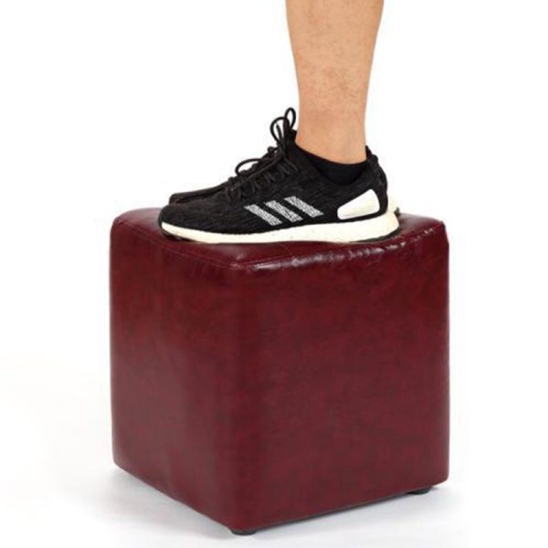 Modern Simplicity Leather Wood Sponge Round Square Footstool Backless For Living Room - Image 13