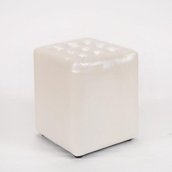 Modern Simplicity Leather Wood Sponge Round Square Footstool Backless For Living Room - Image 19