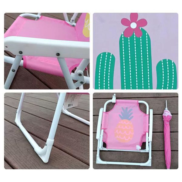 Contemporary Creative Kids PP Metal Square Cartoon Outdoor Foldable Recliner Backrest Sunshade For Outdoor - Image 12