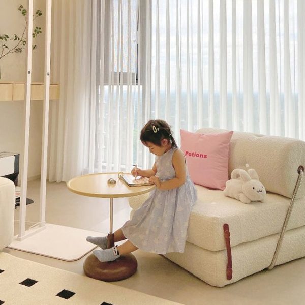 Modern Simplicity Velvet Leather Stainless Steel Sponge Square Tofu Foldable Lazy Sofa Backrest For Bedroom - Image 15