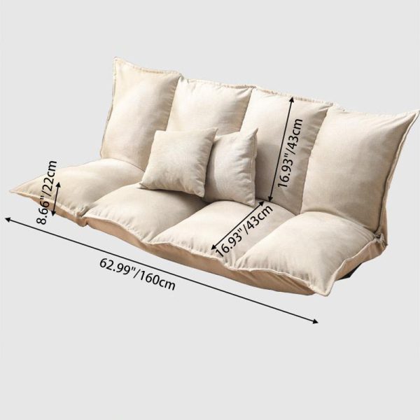 Modern Simplicity Linen Cotton Sponge Tofu Foldable Lazy Sofa Backrest For Bedroom - Image 7