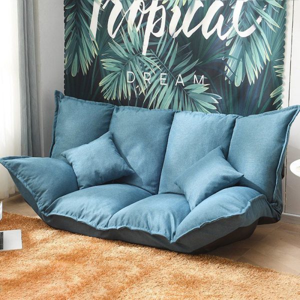 Modern Simplicity Linen Cotton Sponge Tofu Foldable Lazy Sofa Backrest For Bedroom - Image 6