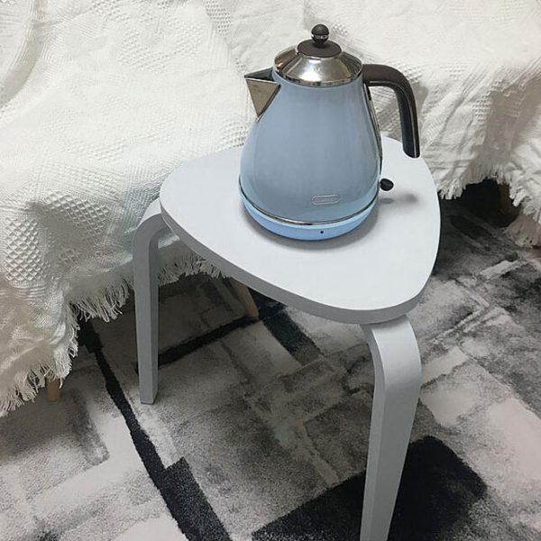 Contemporary Scandinavian Wood Triangle Low Stool Stackable For Dining Room - Image 11