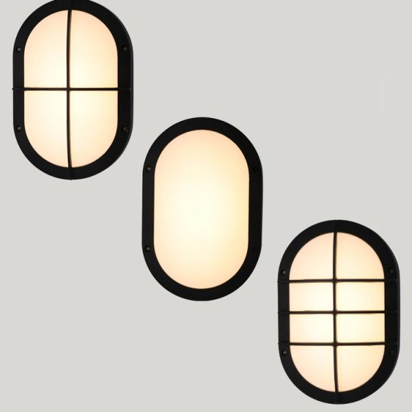 Modern Minimalist Aluminum & PC Oval LED Outdoor Wall Light, Waterproof For Patio & Balcony - Image 10