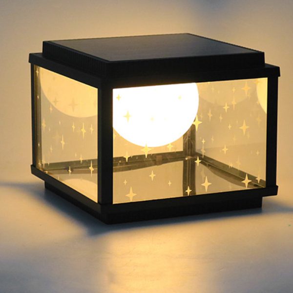 Modern Minimalist Aluminum & Glass Solar Powered LED Square Outdoor Light For Garden & Yard - Image 15