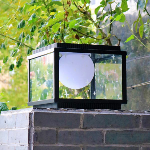 Modern Minimalist Aluminum & Glass Solar Powered LED Square Outdoor Light For Garden & Yard - Image 17
