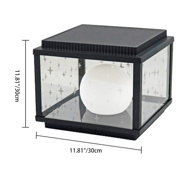 Modern Minimalist Aluminum & Glass Solar Powered LED Square Outdoor Light For Garden & Yard - Image 6