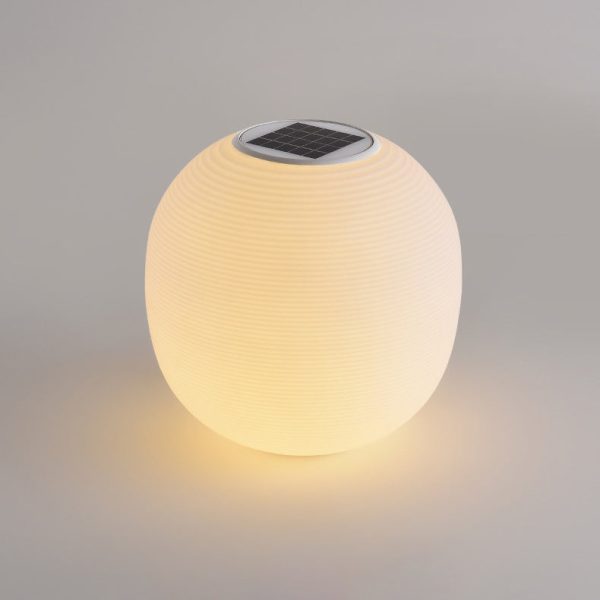 Modern Minimalist PE Oval LED Solar & Waterproof Outdoor Light For Garden & Patio - Image 10