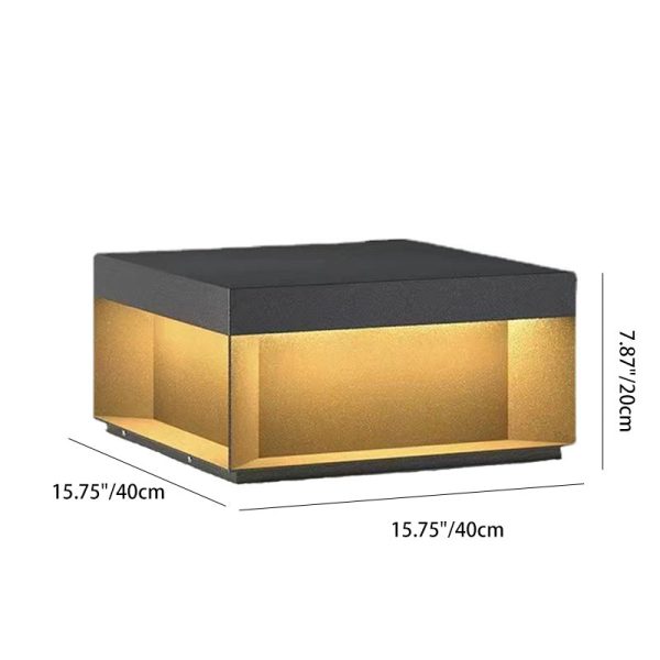 Modern Minimalist Stainless Steel Square LED Outdoor Light With Solar & Waterproof Features For Garden, Patio, Gate - Image 7