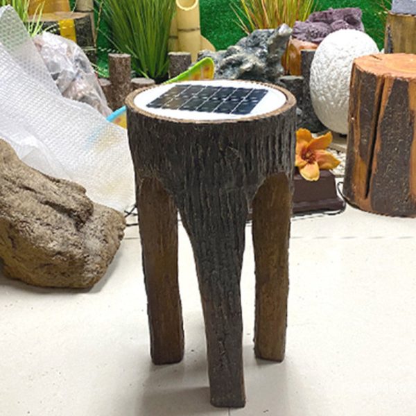 Contemporary Creative Fiberglass Resin Tree Stump 1-Light Outdoor Light Landscape Lighting For Garden & Patio - Image 19