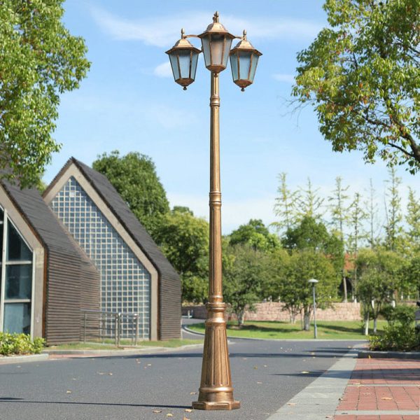 Traditional European Waterproof Aluminum Glass Lantern-Style 2/3-Light Outdoor Light Landscape Lighting For Garden & Outdoor Patio - Image 2