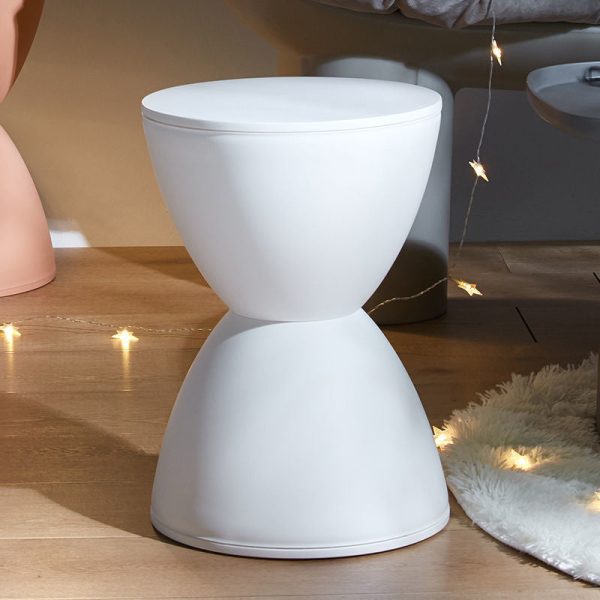 Modern Minimalist PP Round Hourglass Shaped Thicken Low Stool For Living Room - Image 7