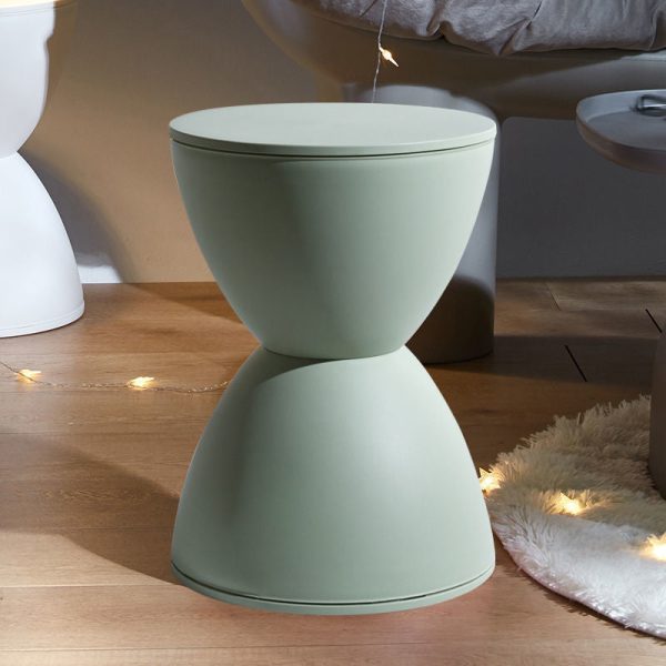 Modern Minimalist PP Round Hourglass Shaped Thicken Low Stool For Living Room - Image 14