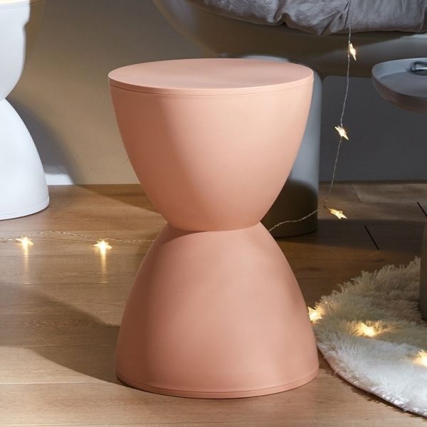 Modern Minimalist PP Round Hourglass Shaped Thicken Low Stool For Living Room - Image 16