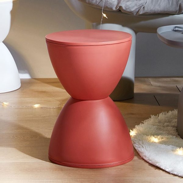 Modern Minimalist PP Round Hourglass Shaped Thicken Low Stool For Living Room - Image 11