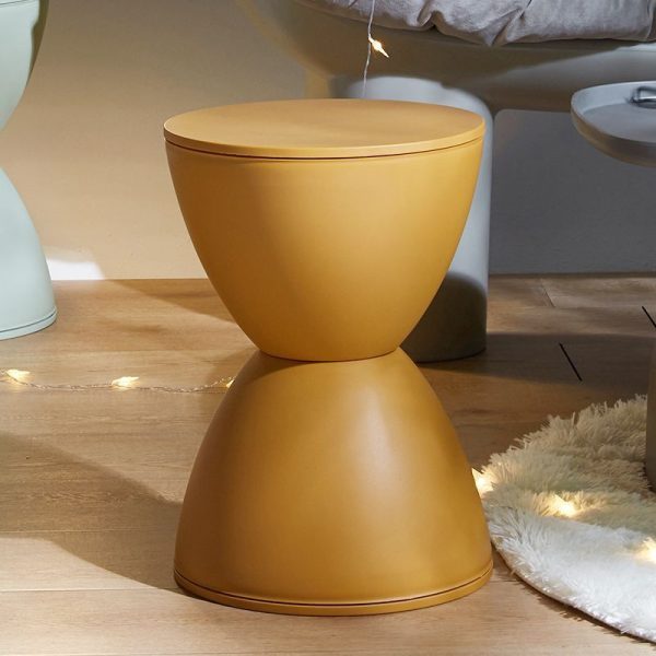 Modern Minimalist PP Round Hourglass Shaped Thicken Low Stool For Living Room - Image 12