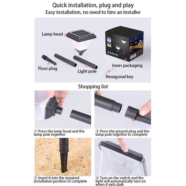 Modern Minimalist Square Cone Cylinder ABS PC LED Ground Plug Outdoor Light For Garden - Image 11