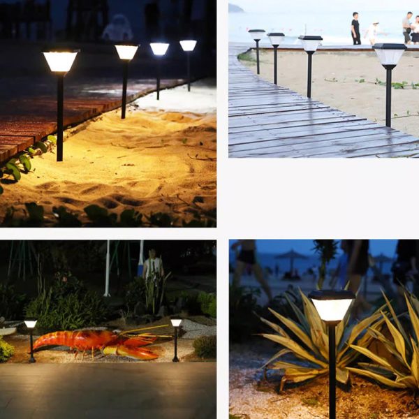 Modern Minimalist Square Cone Cylinder ABS PC LED Ground Plug Outdoor Light For Garden - Image 12