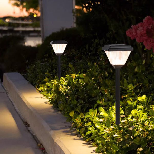 Modern Minimalist Square Cone Cylinder ABS PC LED Ground Plug Outdoor Light For Garden - Image 18