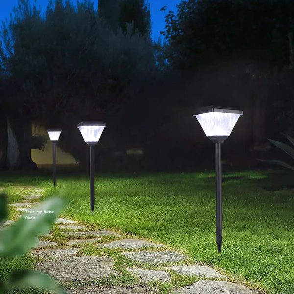 Modern Minimalist Square Cone Cylinder ABS PC LED Ground Plug Outdoor Light For Garden - Image 3