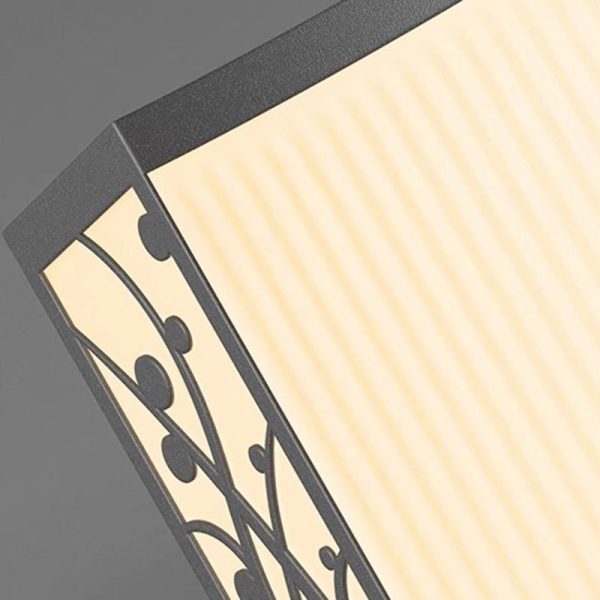 Modern Minimalist Quadrangle Solar Waterproof PE Stainless Steel LED Outdoor Light For Garden - Image 7