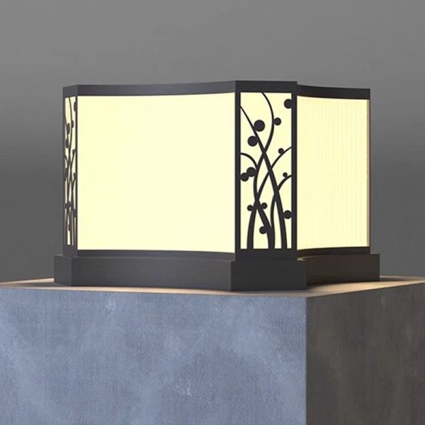 Modern Minimalist Quadrangle Solar Waterproof PE Stainless Steel LED Outdoor Light For Garden - Image 13