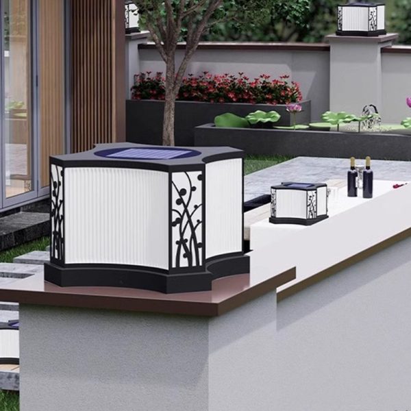 Modern Minimalist Quadrangle Solar Waterproof PE Stainless Steel LED Outdoor Light For Garden - Image 10