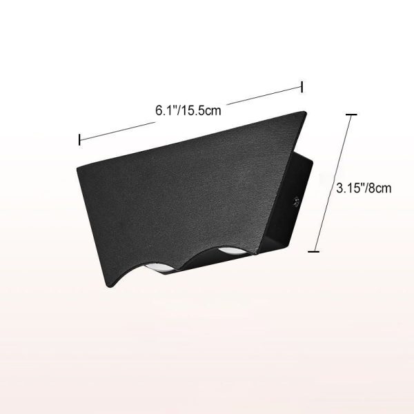 Modern Minimalist Waterproof Trapezoidal Semicircle Die-Cast Aluminum LED Outdoor Wall Sconce Lamp For Garden - Image 4