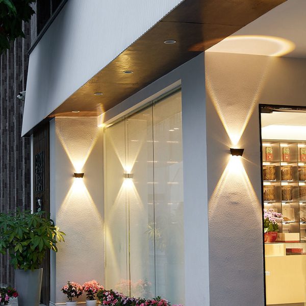 Modern Minimalist Waterproof Trapezoidal Semicircle Die-Cast Aluminum LED Outdoor Wall Sconce Lamp For Garden - Image 8