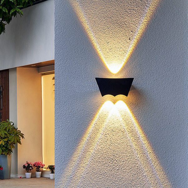 Modern Minimalist Waterproof Trapezoidal Semicircle Die-Cast Aluminum LED Outdoor Wall Sconce Lamp For Garden - Image 2
