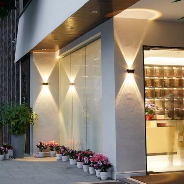 Modern Minimalist Waterproof Trapezoidal Semicircle Die-Cast Aluminum LED Outdoor Wall Sconce Lamp For Garden - Image 3