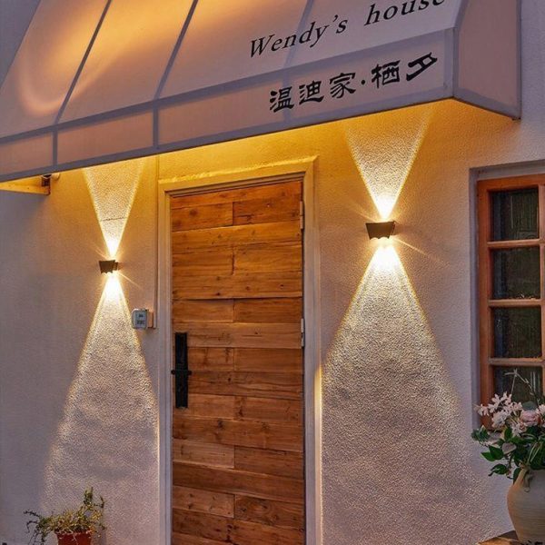 Modern Minimalist Waterproof Trapezoidal Semicircle Die-Cast Aluminum LED Outdoor Wall Sconce Lamp For Garden - Image 9