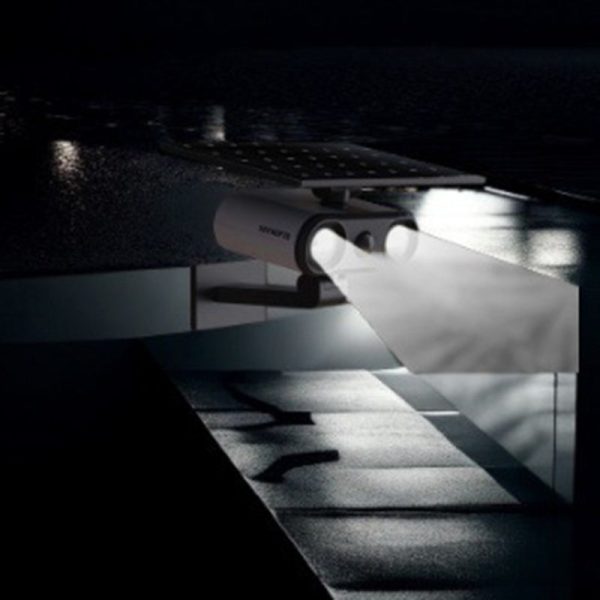 Contemporary Industrial Aluminum ABS Human Body Induction LED Solar Outdoor Wall Sconce Lamp For Garden - Image 2