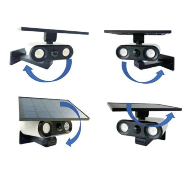 Contemporary Industrial Aluminum ABS Human Body Induction LED Solar Outdoor Wall Sconce Lamp For Garden - Image 6