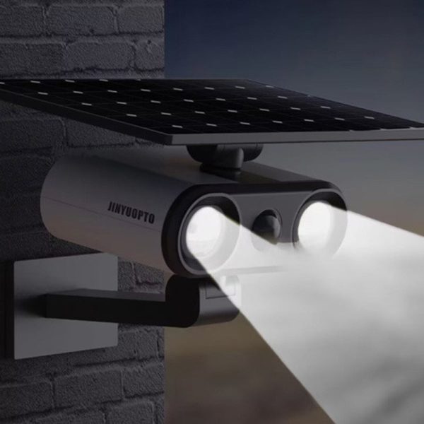 Contemporary Industrial Aluminum ABS Human Body Induction LED Solar Outdoor Wall Sconce Lamp For Garden - Image 8