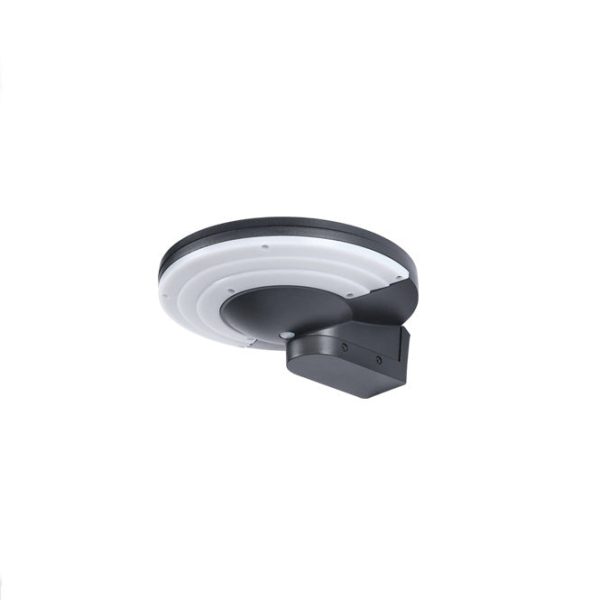 Contemporary Industrial Aluminum Disc Solar LED Wall Sconce Lamp For Outdoor Patio - Image 15