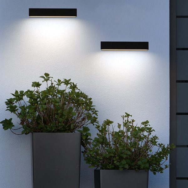 Modern Simplicity Aluminum Long Strip LED Waterproof Wall Sconce Lamp For Outdoor Patio - Image 11