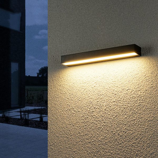 Modern Simplicity Aluminum Long Strip LED Waterproof Wall Sconce Lamp For Outdoor Patio - Image 8