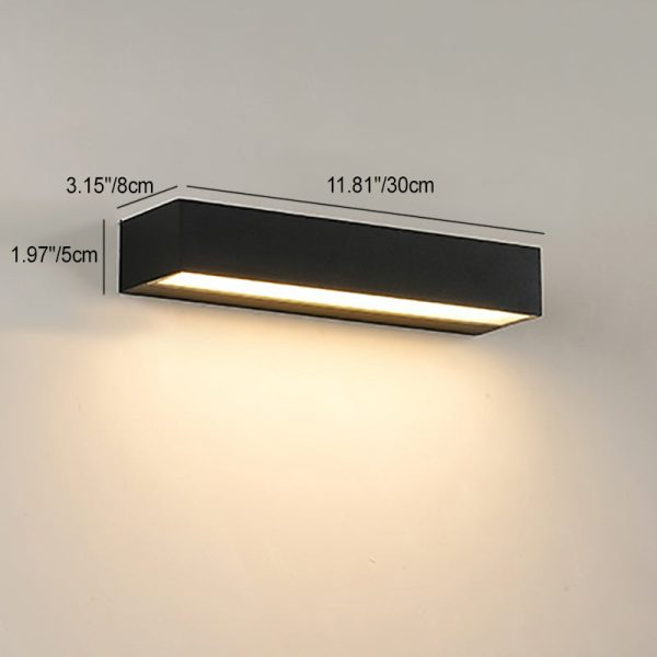 Modern Simplicity Aluminum Long Strip LED Waterproof Wall Sconce Lamp For Outdoor Patio - Image 3