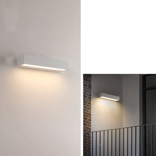 Modern Simplicity Aluminum Long Strip LED Waterproof Wall Sconce Lamp For Outdoor Patio - Image 13